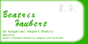 beatrix haubert business card